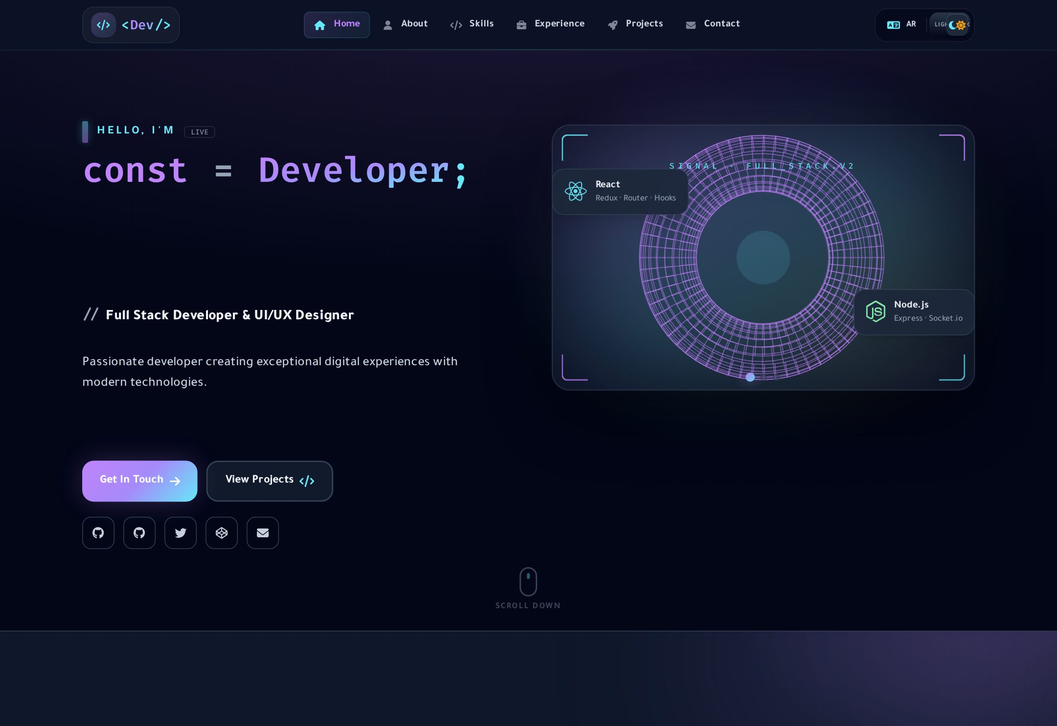 Professional Developer Portfolio preview